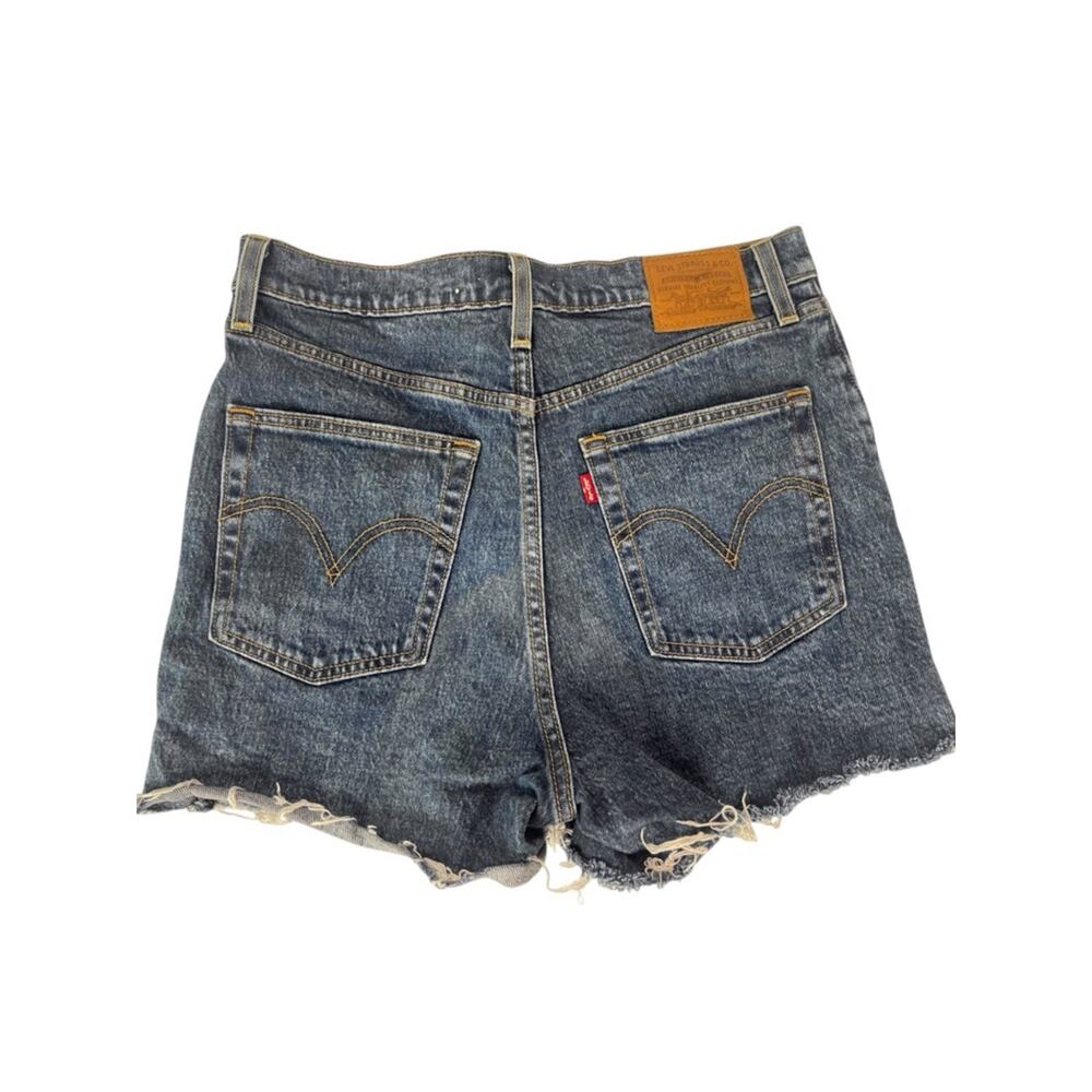 Levi’s Ribcage Shorts Womens 30 Denim Jean Cutoffs High Waist Button Fly Y2K